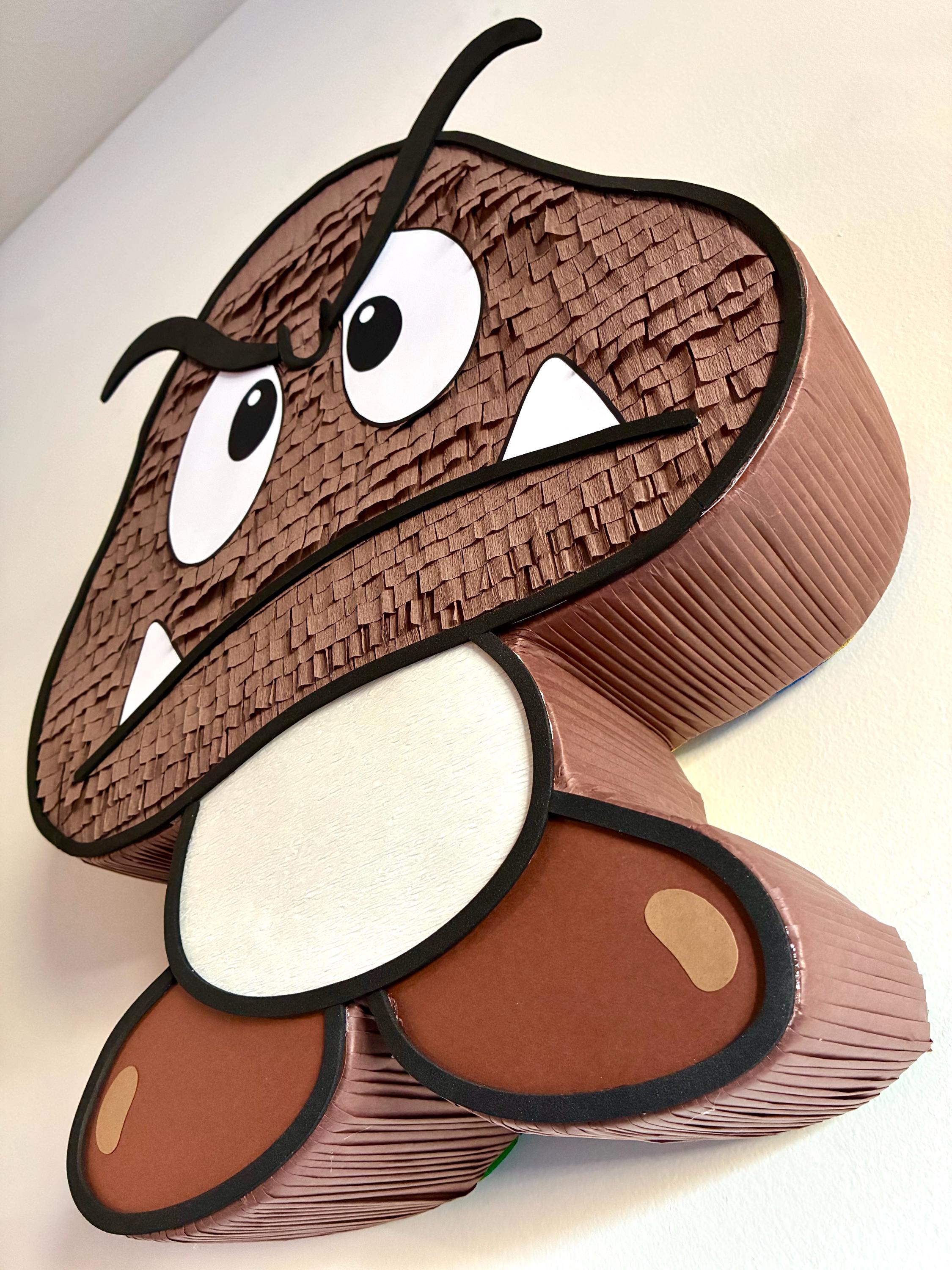 Handcrafted Goomba From Mario Piñata | Mario Party Decoration | Super ...