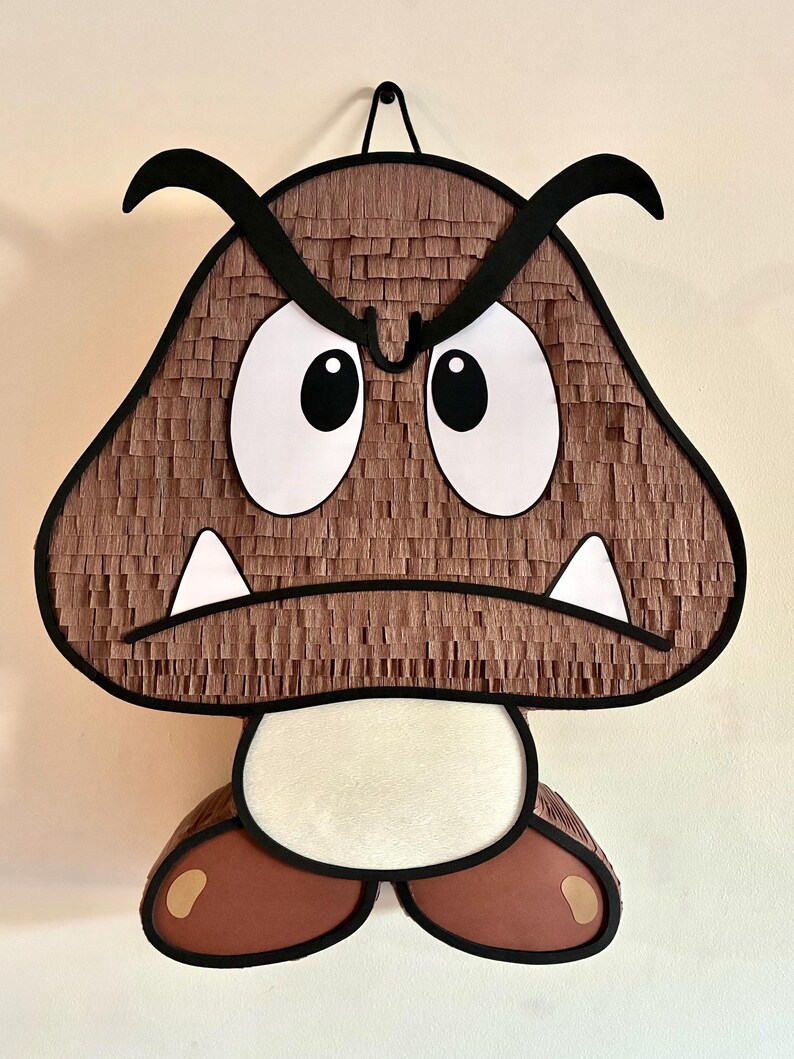 Handcrafted Goomba From Mario Piñata | Mario Party Decoration | Super ...