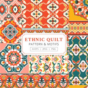 Ethnic Quilt Pattern: Traditional Mandala Motifs (Digital Download)