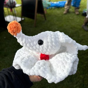 Made to Order: Chenille Ghost Dog Plushie - Soft Puppy Lovey