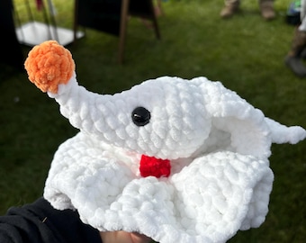 Op bestelling gemaakt: chenille Ghost Dog-knuffel - Soft Puppy Lovey