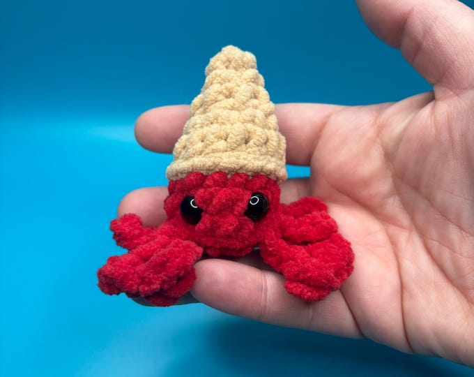 Crochet Hermit Crab Plushie | Handmade Custom Toy