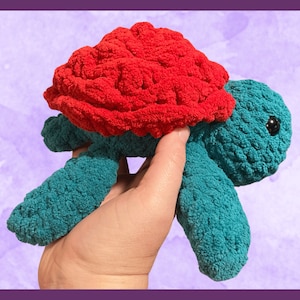Crochet Rose Turtle Plushie: Custom Amigurumi Turtle