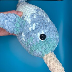 Narwhal Plushie | Crochet Narwhal | Stuffed Narwhal