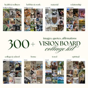 Vision Board Printables - Kit collage, Manifestation Board 2025, Kit moodboard, Affermazioni, Definizione degli obiettivi, Album digitali, Citazioni