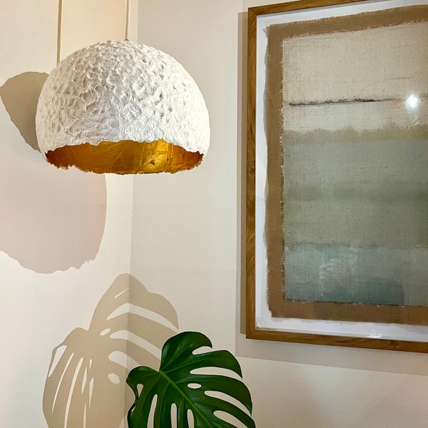 Custom Made Paper Mache Lamp Shade