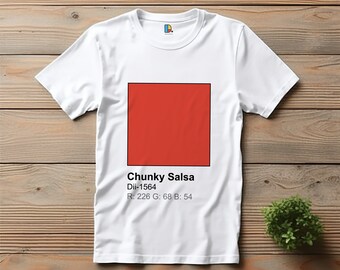 Camisa con estampado de salsa gruesa, camiseta de diseñador gráfico