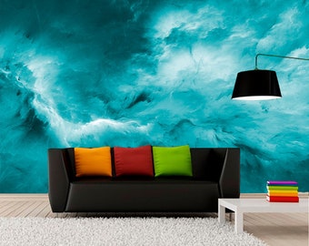 Stunning Wave texture Wallpaper Ocean Wall mural Sea Wallpaper Abstract Peel and Stick Marine wall art Beach Wall Decor  Water Wallpaper
