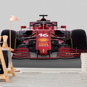 Papel de parede de carro esportivo Racing Formula 1 Peel & stick Decoração de sala de jogos autoadesivo Supercar removível impressão de vinil papel de parede temporário não tecido
