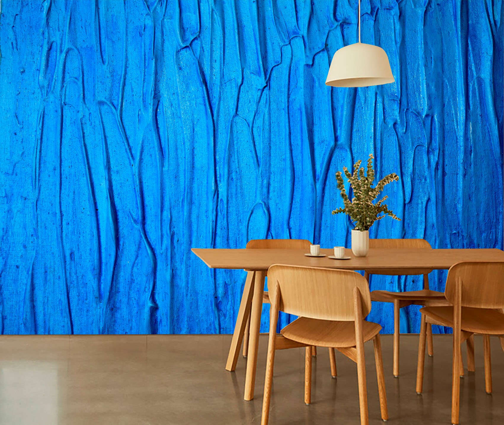 Modern Abstract Wallpaper Blue Peel and Stick Wall Mural Removable 3D ...