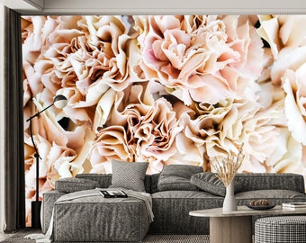 Peony Flower Wallpaper Pastel Floral Wall Mural flower wallpaper Toddler Room Mural Peel and Stick Nursery Wallpaper Botanical Home Decor