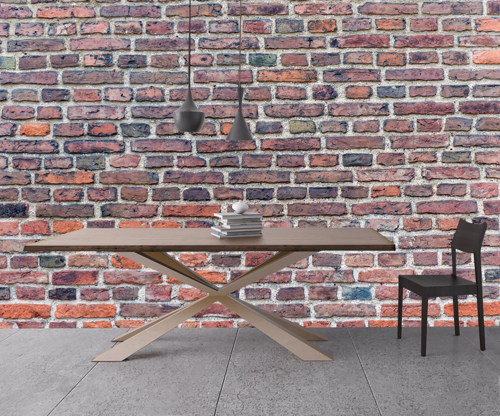 Red Brick Industrial Wallpaper Peel & Stick Wall Mural Home Improvement ...