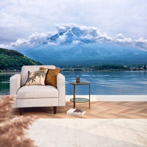 Japanese Landscape Wallpaper Mount Fuji Views Removable Vinyl Wall Mural Peel Stick Wallpaper Stunning Bedroom Office Wall Decor non woven