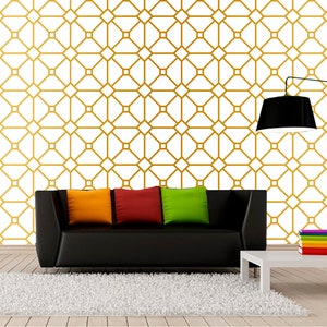 Gold rhomb wallpaper Square Abstract Wall Mural Luxury Extra Large Peel &  Stick Minimalist style Decoration Custom size 3d geometric print