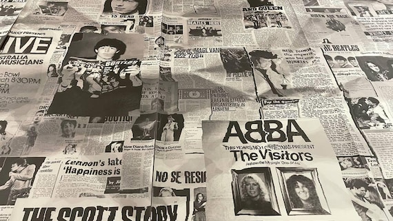 Vintage Newspaper Clippings With Singers Wallpaper Music Wall