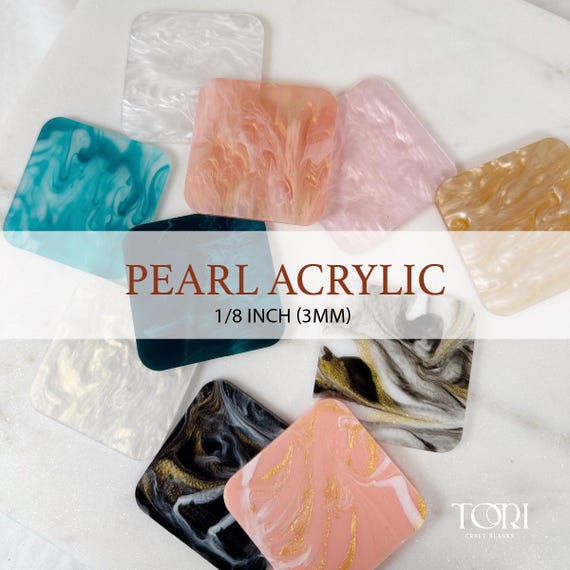 Pearl / Marble Cast Acrylic Sheet | 3mm acrylic | Xtool Acrylic | Laser Cutting | Acrylic Sheet | Premium Acrylic | Double Masked