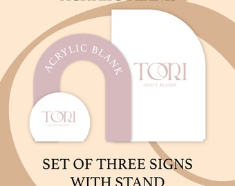 Triple Arch Custom Acrylic Blank | Sign DIY | Table Blank | Blank for Sign | Wedding Blank | Acrylic Blank | Event Sign