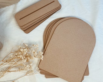 Arco acrílico en blanco, acrílico en blanco de 3 mm, números de mesa con forma de arco transparente, letrero moderno para bodas, letrero arqueado de acrílico para baby shower, cualquier tamaño
