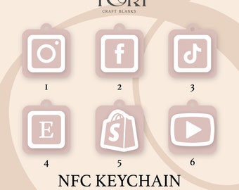 Acrylic Instagram Facebook Tik-Tok Etsy Shopify YouTube Icons Tag, Acrylic Social Media Icons Tag, Colored Acrylic Blank, Social Media Tags