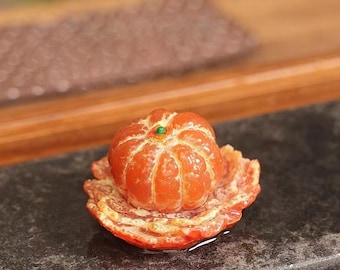 Oranje handgemaakte kleurveranderende theepet