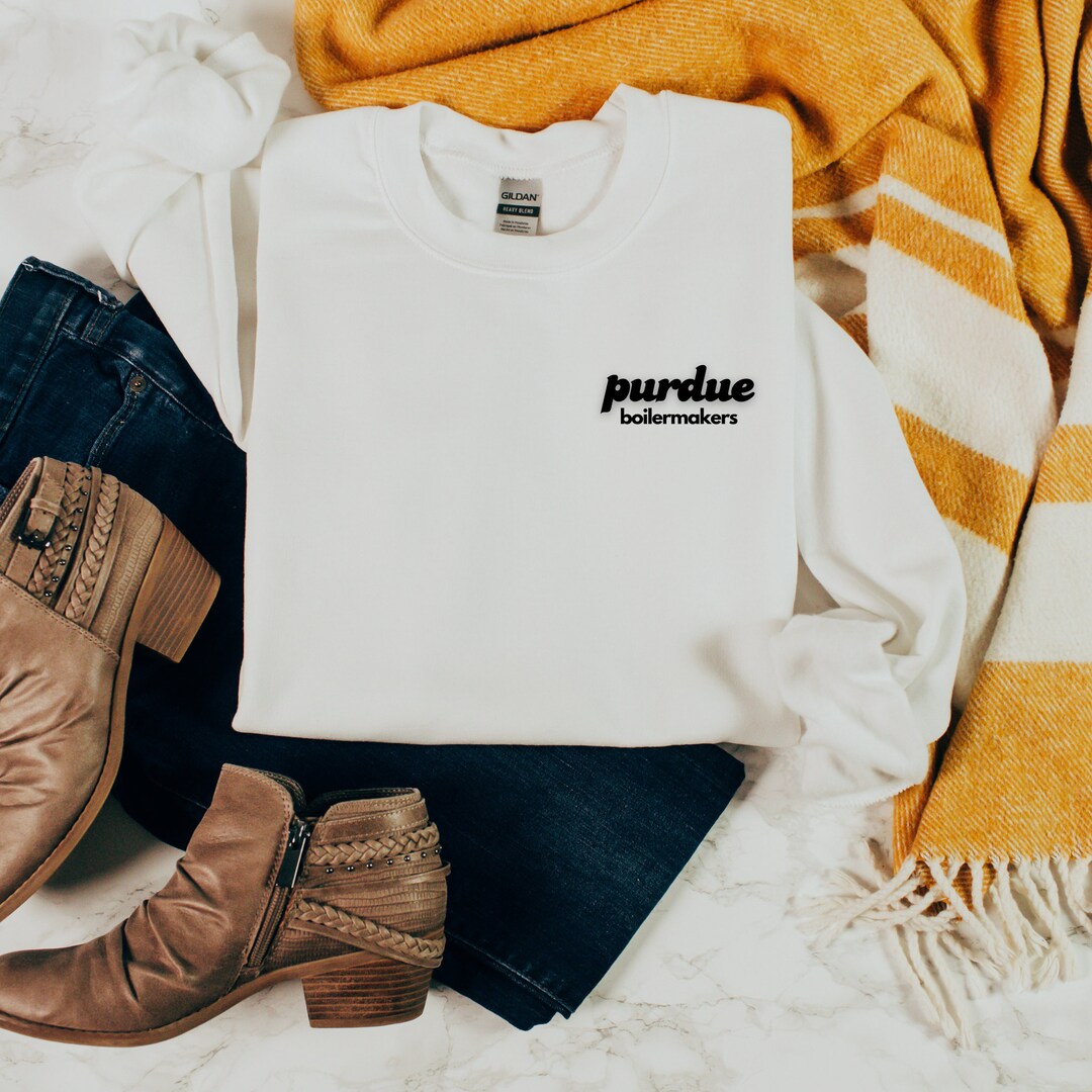 Purdue Sweatshirt, Purdue Gift, Basketball, Womens Purdue Crewneck