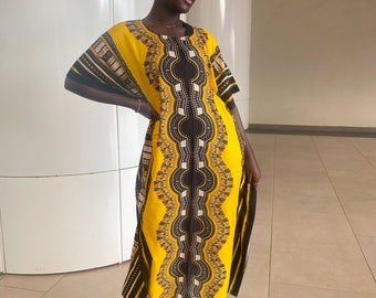 01 Dera House Dress | Kaftan Dress - African Moo Moo style Baati Leso Bubu Dress - Mumu, Jalabiya, Boubou, Dirac, Muumuu Dress