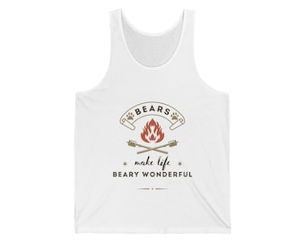 Gay Bear Pride Tank Top: LGBTQ Sleeveless Muscle Tee