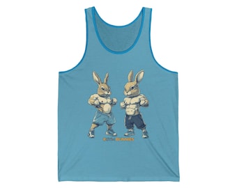 Gym Bunnies Jersey Tank: Fitness Easter Apparel