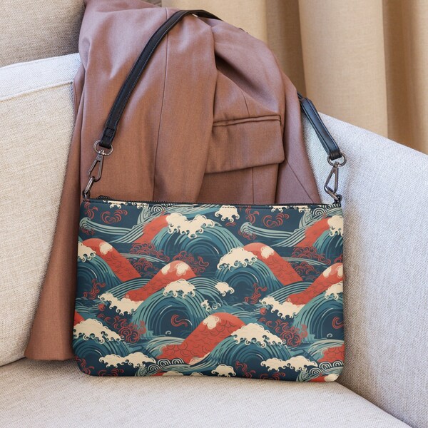 Tokyo Japanese Print Pattern Crossbody bags