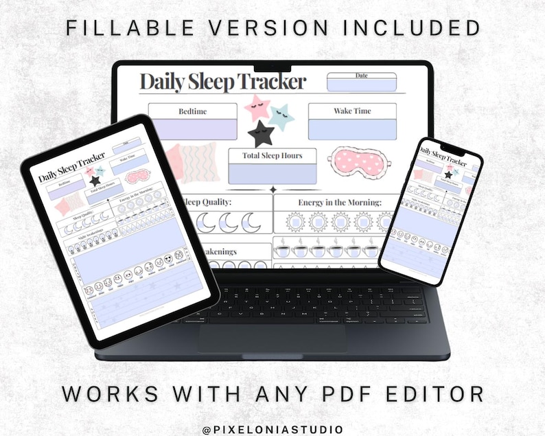 Daily Sleep Tracker Printable | Sleep Log & Dream Journal | Sleep Diary ...