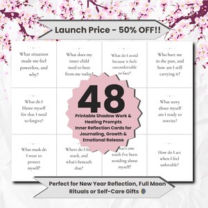 Mindful Self-Care Kit: 48 Schattenarbeit-Prompts für Heilreisen, Journaling, emotionales Wachstum & Selbstfindung | Planerfreundlich | PDF-Datei