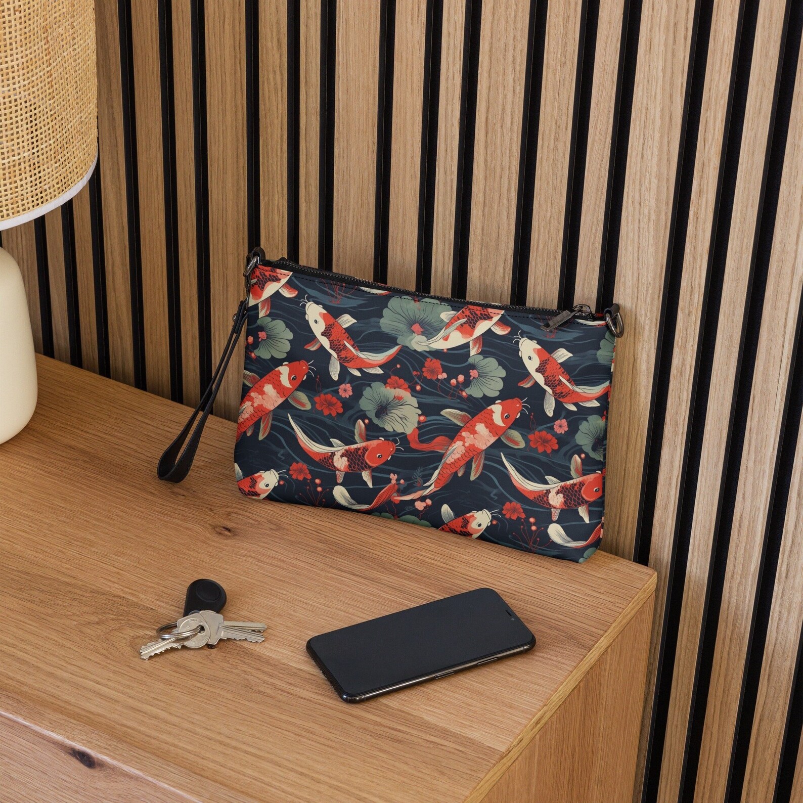 Koi Fish Print Pattern Crossbody Bags