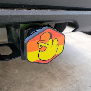 Duck Hitch Cover Retro Tricolor Badge for Jeep Truck Car SUV With 2 in