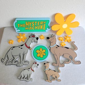 Scooby Doo Scooby Dum Mystery Machine Flowers 3D Wall Decor Fan Art Cartoon Dog