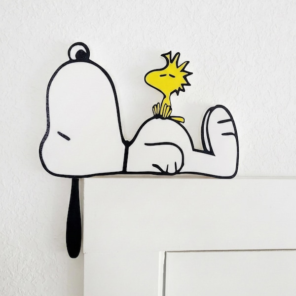 Over The Door Frame Corner Decoration with Beagle Dog & Bird and Sleeping Dog Design Christmas Gift