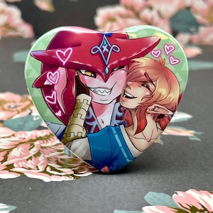 Legend of Zelda heart pin badge button
