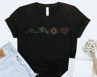 Summer Shirt, Beach Shirt, Turtle lover shirt, Vacation T-shirt, Ocean T-shirt, Waves Shirt, Beach Lover Shirt, Summer Vibes