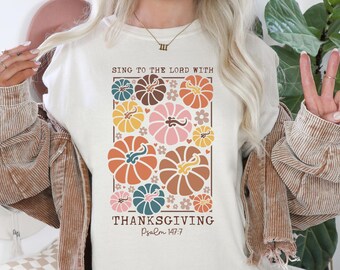 Christian shirt for her, Thanksgiving shirt, Fall shirts, Holiday shirts, Inspirational shirt, Womens tshirts, Gifts for her, Retro shirt
