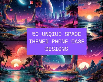 50 Unique SPACE Phone Case Designs, Midjourney, AI Art, AI Generate, ChatGPT Prompt