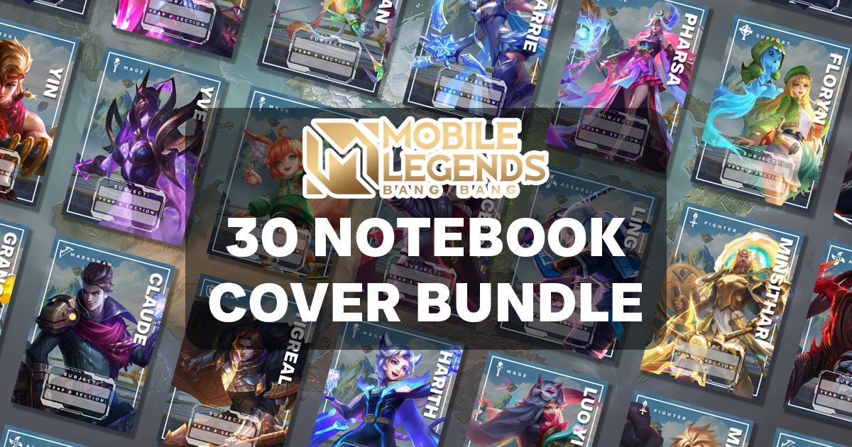 Mlbb Sticker Notebook Editable Mlbb Mobile Legends Heroes Bootleg Designs Notebook Cover ...