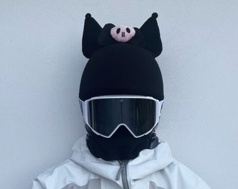 Kuromi Sanrio Cute Ski Helmet Cover | Uni size Girl kids Adults | Helmet cover