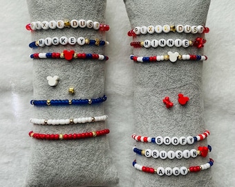 Disney Cruise Ship inspired beaded bracelets for Trading/Collecting/Pixie Dusting/Cast Members/Characters and Family bracelets.