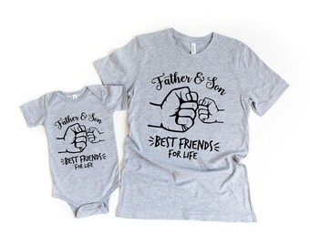 Father And Son Best Friends For Life Shirts, Fathers Day Shirts, Dad And Mini Matching Shirts, Gift For Him, New Dad Shirts, AKR71