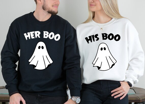 Her Boo His Boo Sweatshirt Halloween Boo Couple Sweater Funny Halloween Hoodies Spooky Season His and Hers Couple Matching Halloween Etsy