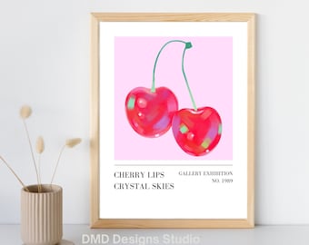 Cerezas Holográficas Arte Impresión Taylor Swift Letras Descarga Digital Rosa