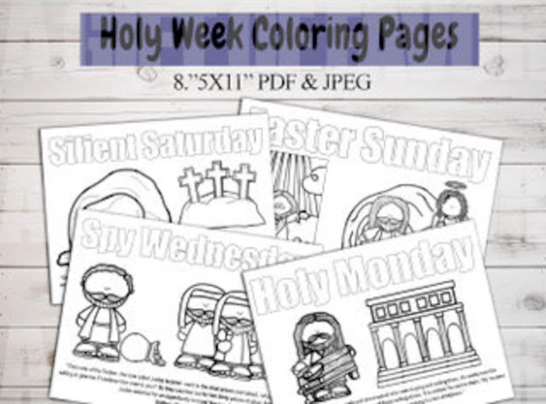 Easter Story Holy Week Coloring Pages Holy Week for Kids Holy Week ...