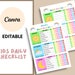 Kids Daily School Checklist Editable Chore Chart Canva Responsibility ...