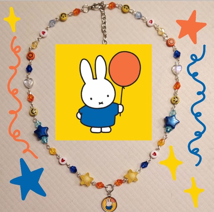 miffy beaded chain necklace