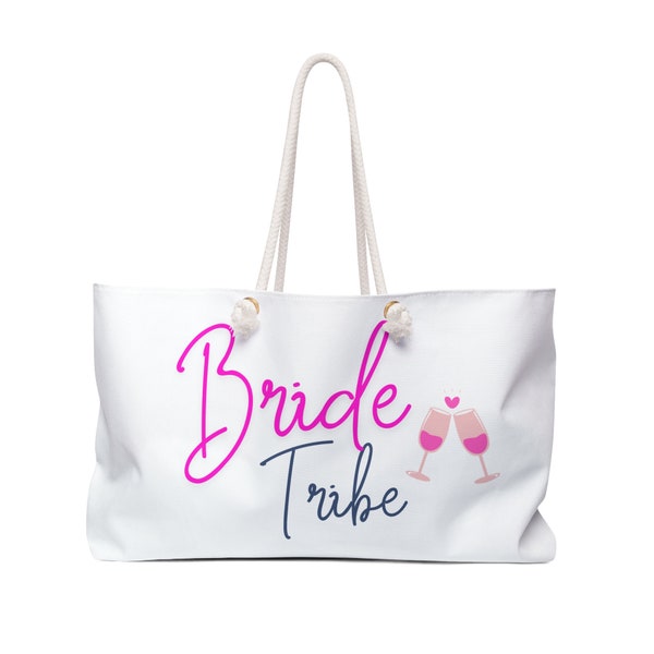 Bride Tribe Weekender Bag | Oversized Tote Bag | Beach Bag | Travel Bag | Bridesmaid Weekender Tote Bag