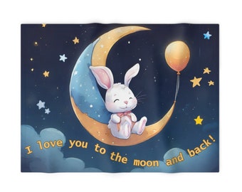 I Love You to the Moon and Back zachte fleece babydeken